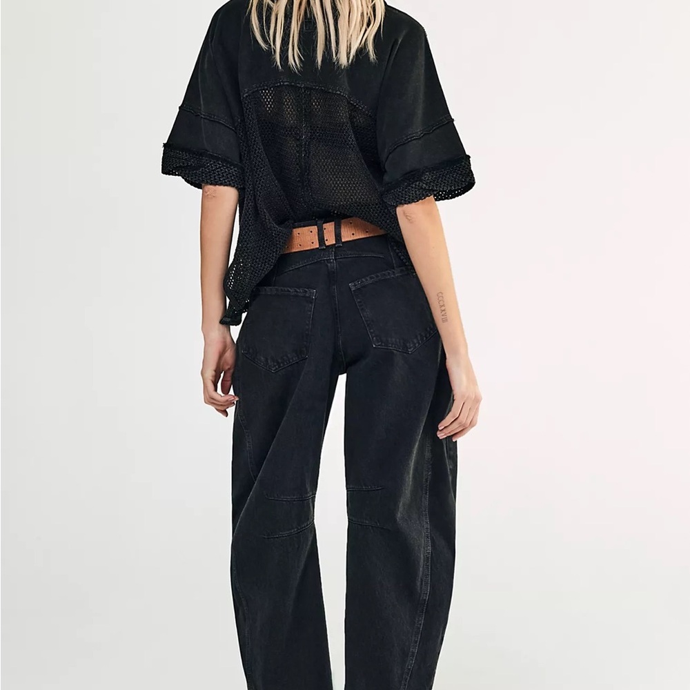 We The Free Good Luck Mid Rise Barrel Jeans - Picture 2 of 6